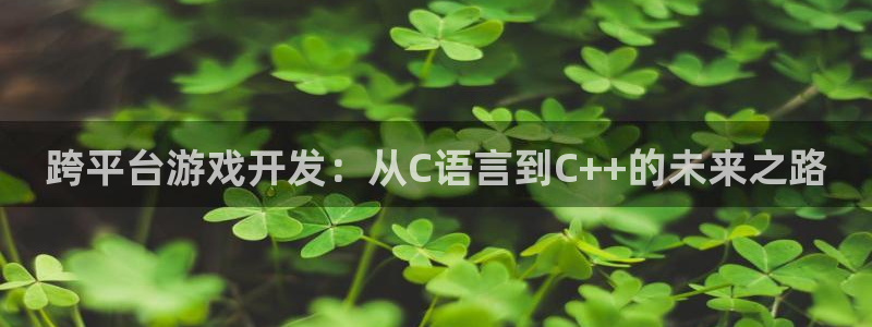 巅峰国际：跨平台游戏开发：从C语言到C++的未来之路